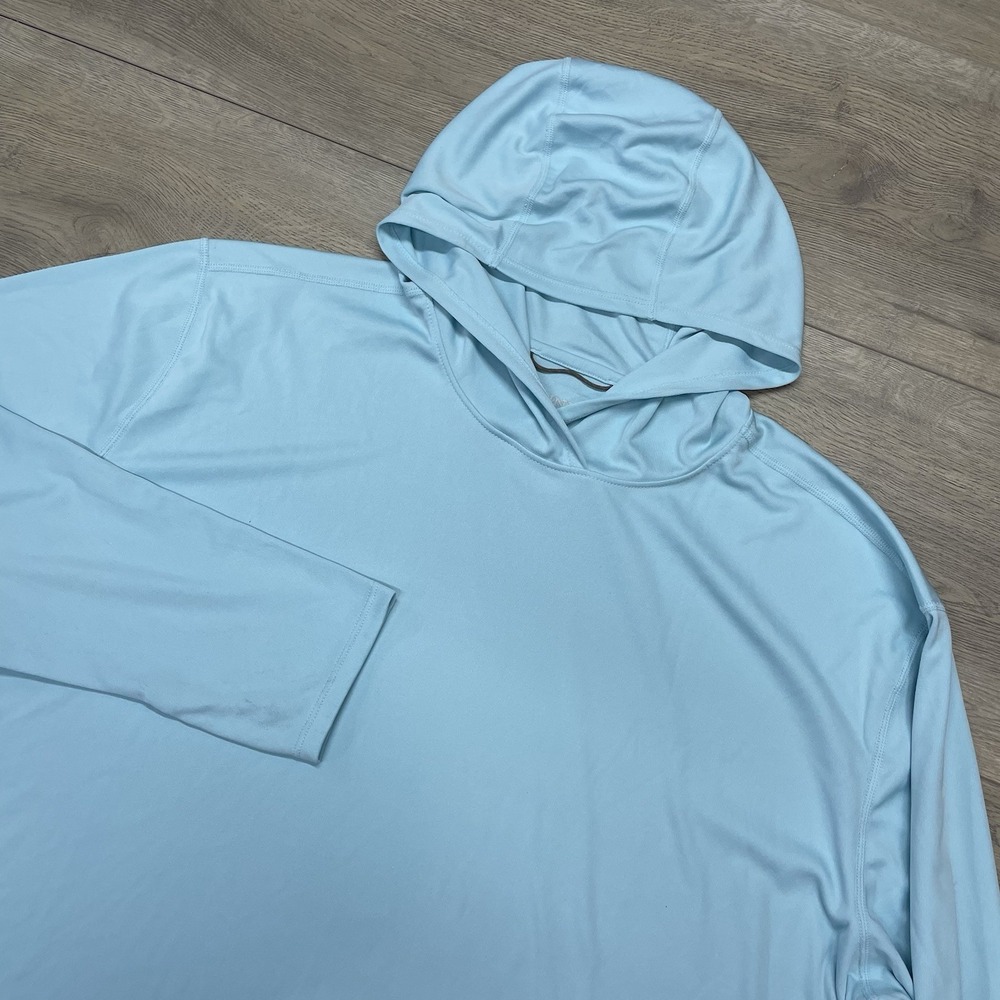 Grundens Fishing Light Blue Sun Hoodie Men Sz 3XL Boating